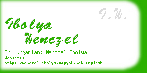 ibolya wenczel business card